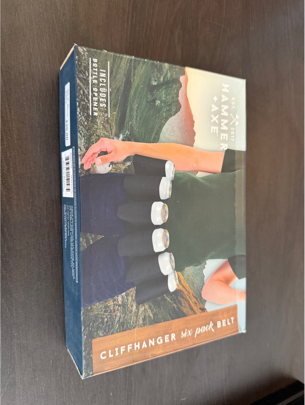 Hammer + Axe Cliffhanger Six Pack Beer & Beverage Belt with Bottle Opener (NIB)